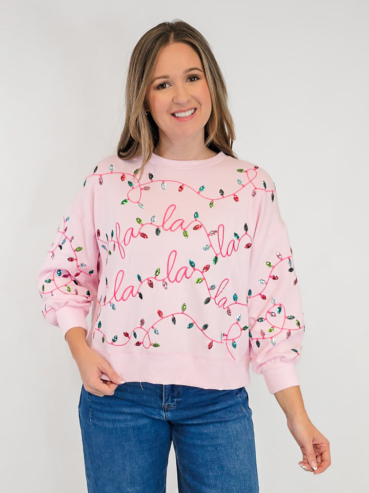 MILLIE FALALA LIGHTS SWEATSHIRT - PINK