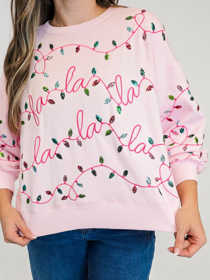MILLIE FALALA LIGHTS SWEATSHIRT - PINK