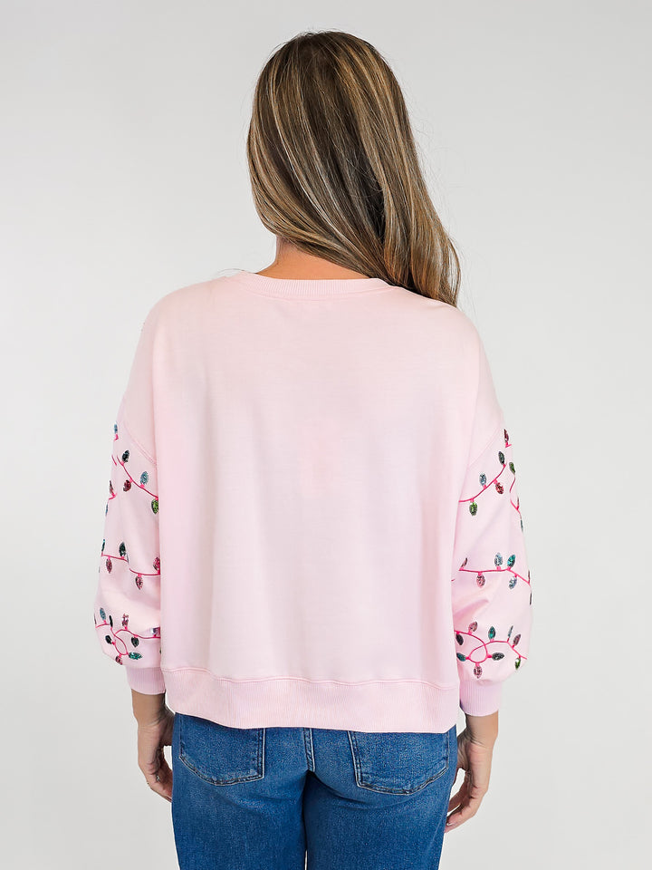 MILLIE FALALA LIGHTS SWEATSHIRT - PINK