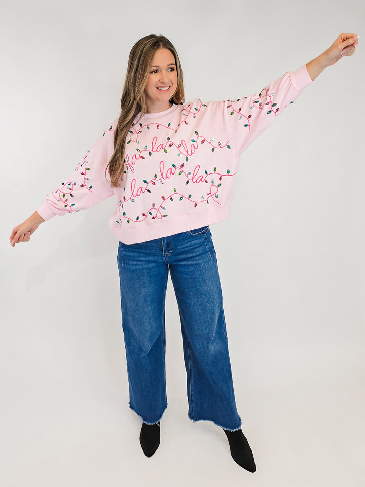 MILLIE FALALA LIGHTS SWEATSHIRT - PINK