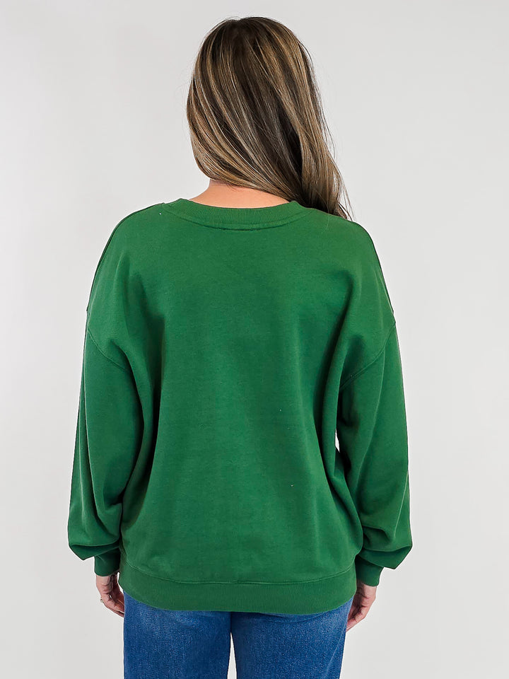 MERRY AND BRIGHT SWEATSHIRT - FOREST