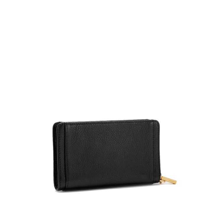 HAMMITT BRYANT WALLET - BLACK/BRUSHED GOLD RED ZIP