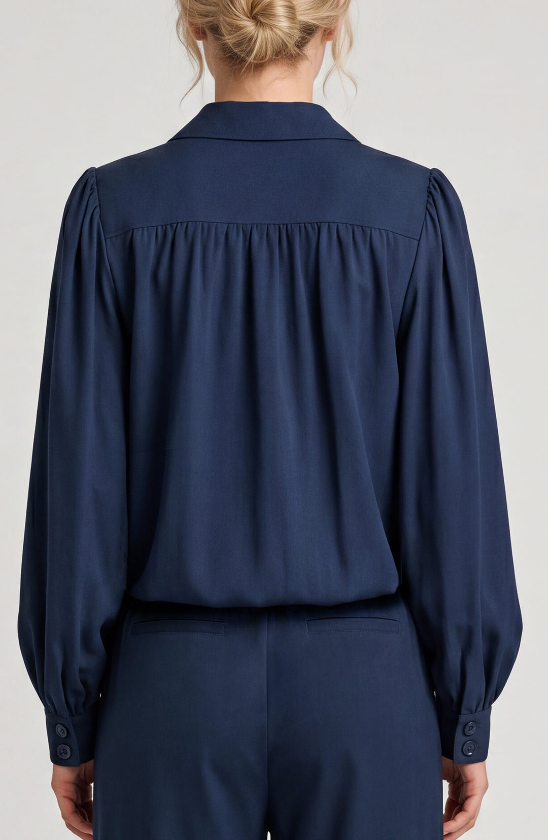 PUFF SLEEVE JACKET - OXFORD NAVY