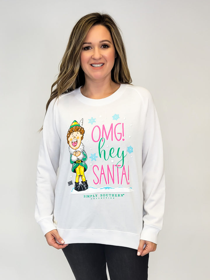 SOFT CREW SWEATSHIRT - OMG ELF - SNOW