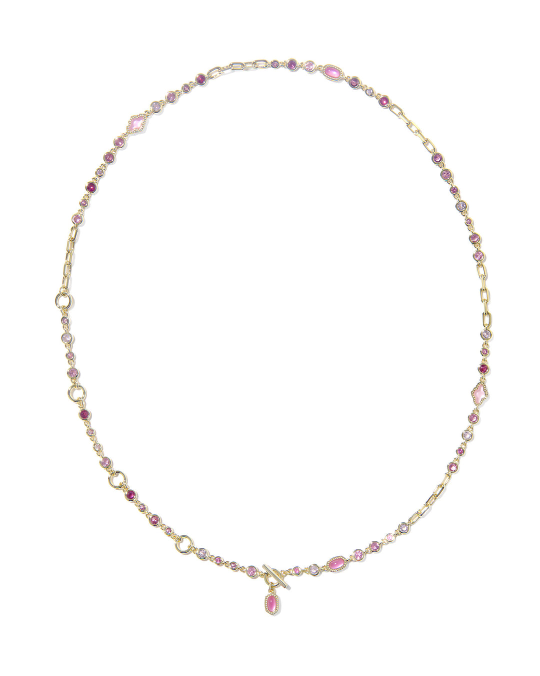 KENDRA SCOTT MINI ELISA ABBIE STRAND NECKLACE - GOLD PINK MIX