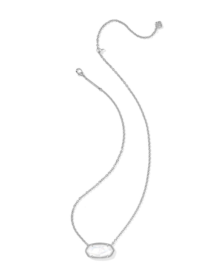 KENDRA SCOTT ELISA STATEMENT SHORT PENDANT NECKLACE - SILVER IVORY MOP