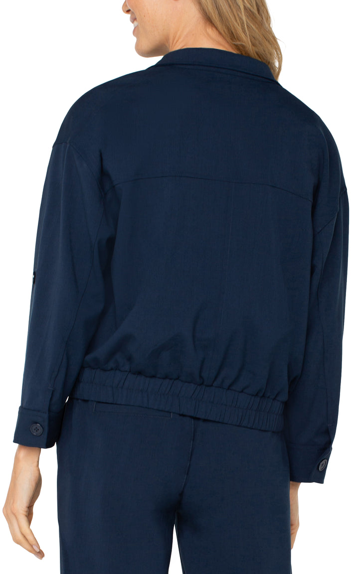 UTILITY JACKET W/CINCH HEM - DARK NAVY