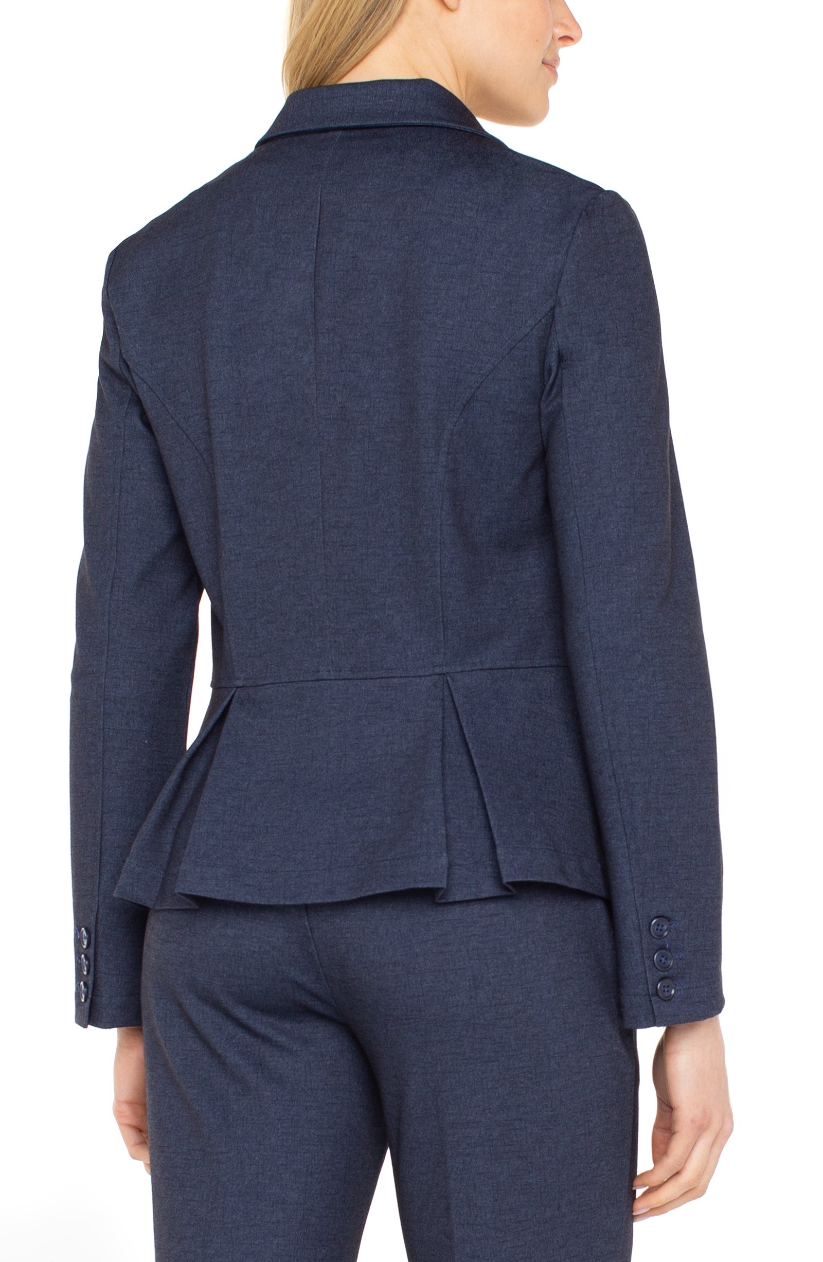 PEPLUM BLAZER - NAVY DUSK – Brianne's Boutique