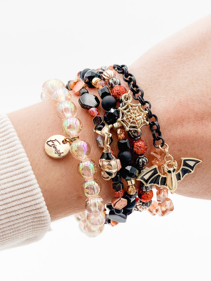 MIX STRETCH BRACELETS S/5 - COBWEB