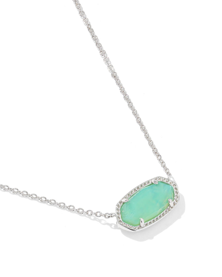 KENDRA SCOTT ELISA PENDANT NECKLACE - SILVER MINT IRIDESCENT ABALONE