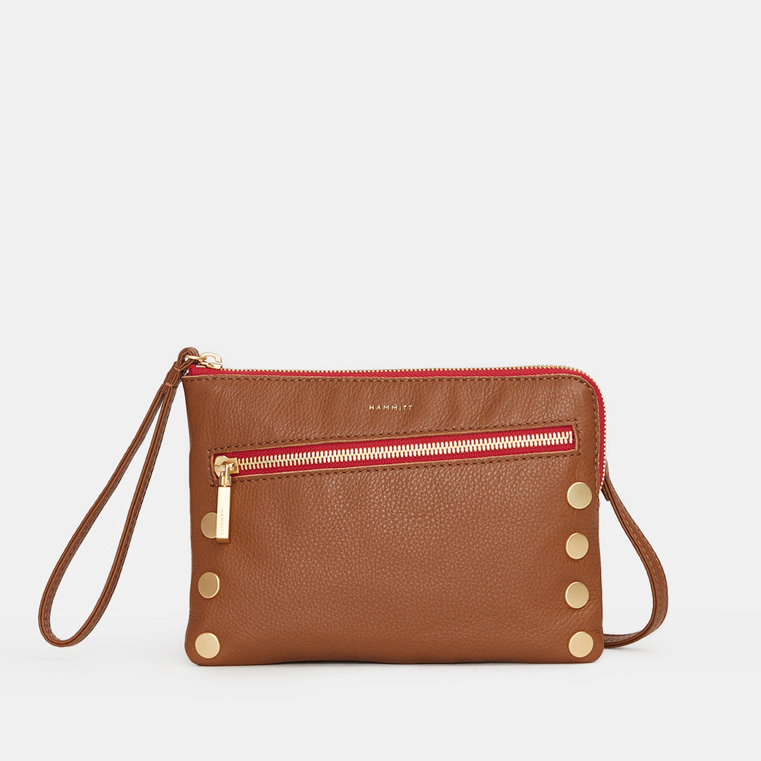 NASH SMALL WRISTLET - MAHOGANY PEBBLE