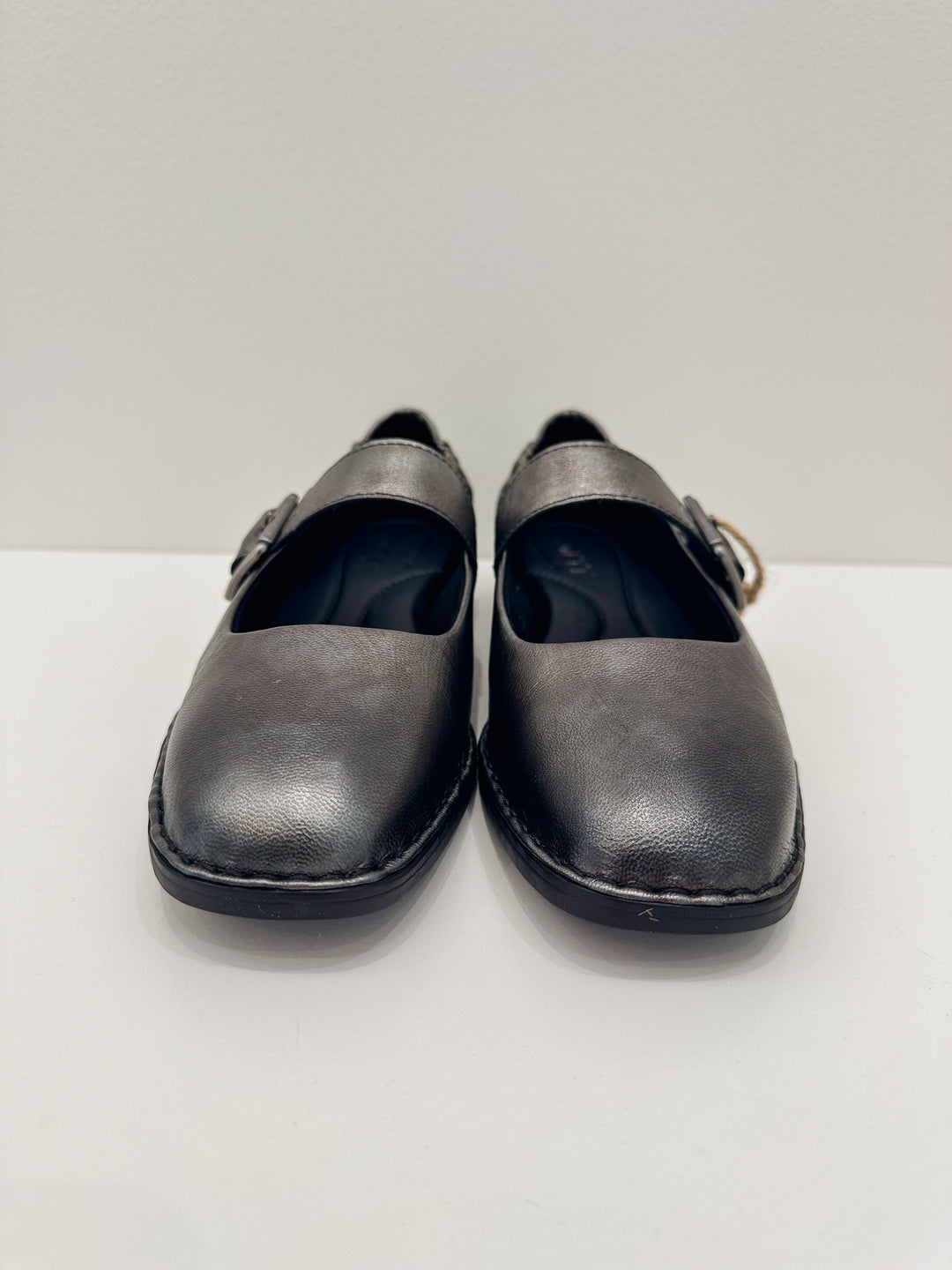 BORN MILLIE SLIP ON BUCKLE SHOES - PEWTER