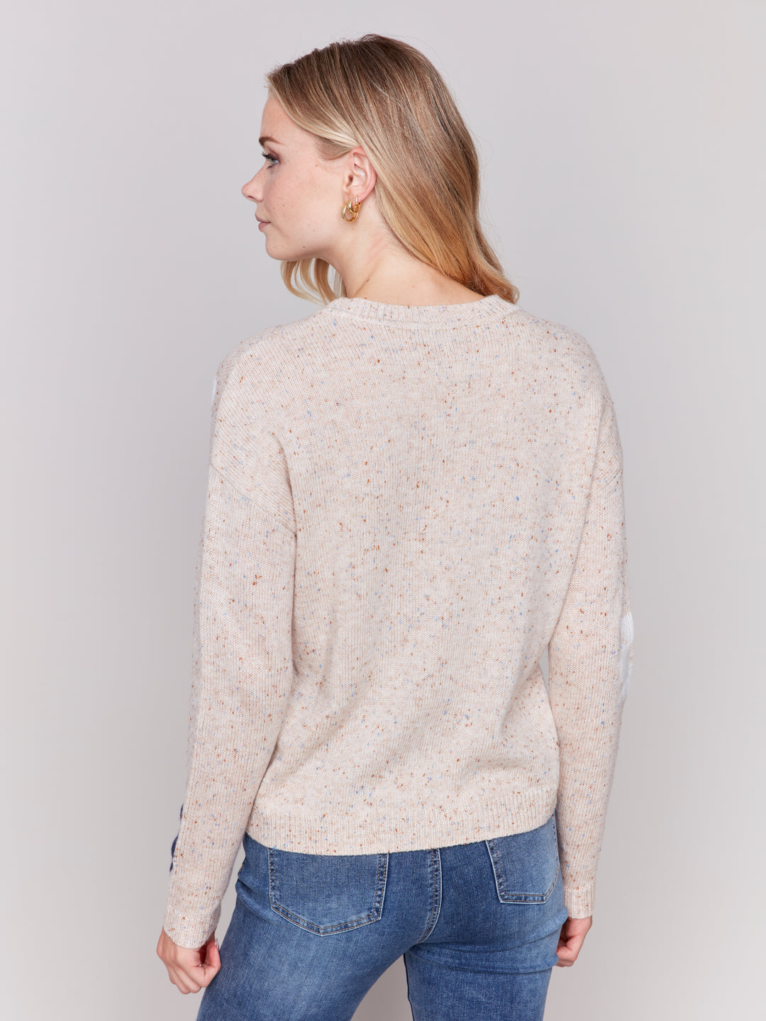 NEPS YARN KNIT SWEATER - TRUFFLE