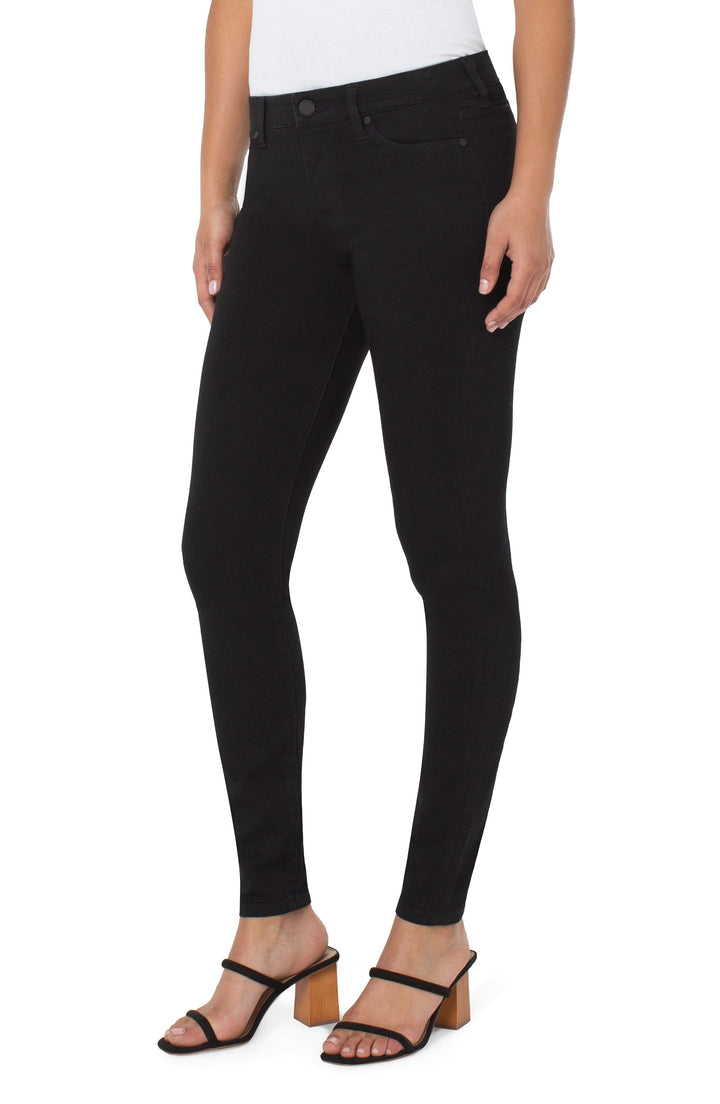 ABBY SKINNY JEANS - 30" INSEAM - BLACK RINSE