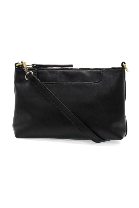 LOVEY TOP ZIP CROSSBODY - BLACK