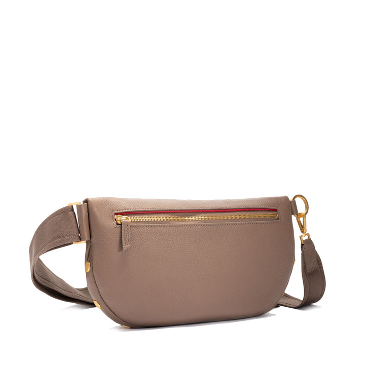 HAMMITT CHARLES CROSSBODY LARGE - SCULPTED TAUPE/BRUSHED GOLD