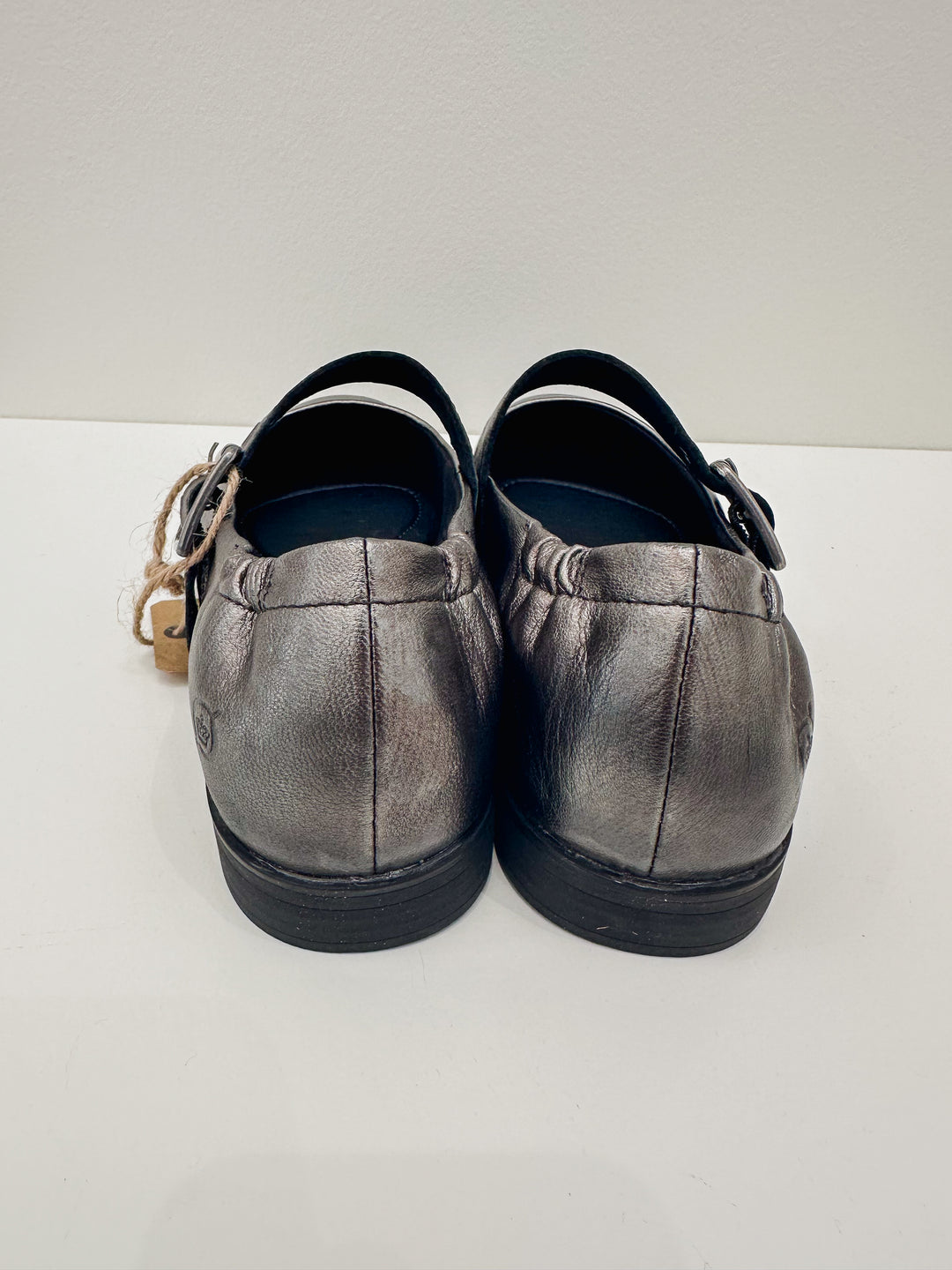 BORN MILLIE SLIP ON BUCKLE SHOES - PEWTER
