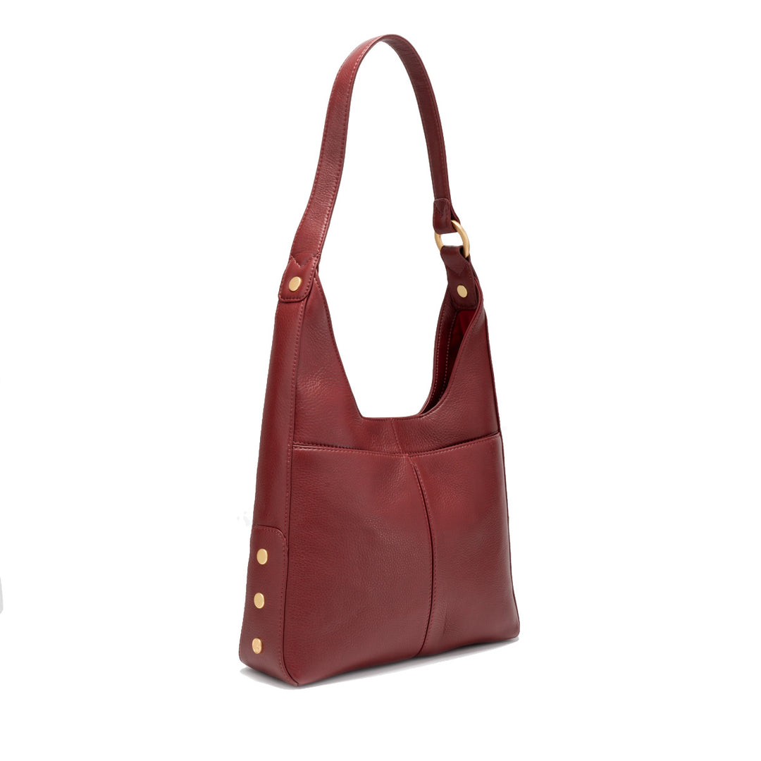 HAMMITT TIM MEDIUM BAG - CHERRYWOOD PEBBLE/BRUSHED GOLD