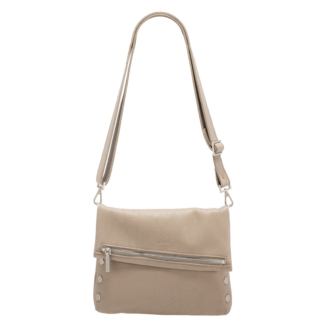 HAMMITT VIP MEDIUM CROSSBODY BAG - PEWTER PEBBLE/BRUSHED SILVER