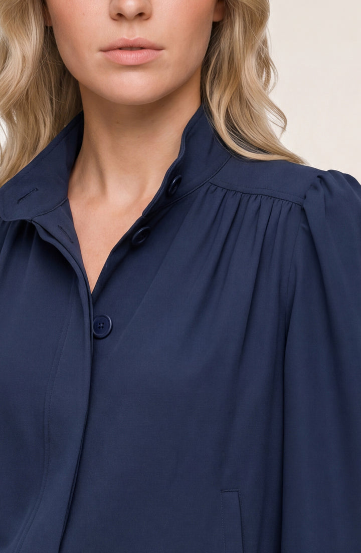 PUFF SLEEVE JACKET - OXFORD NAVY