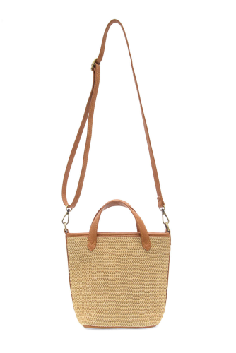 MINI BUCKET CROSSBODY - NATURAL STRAW