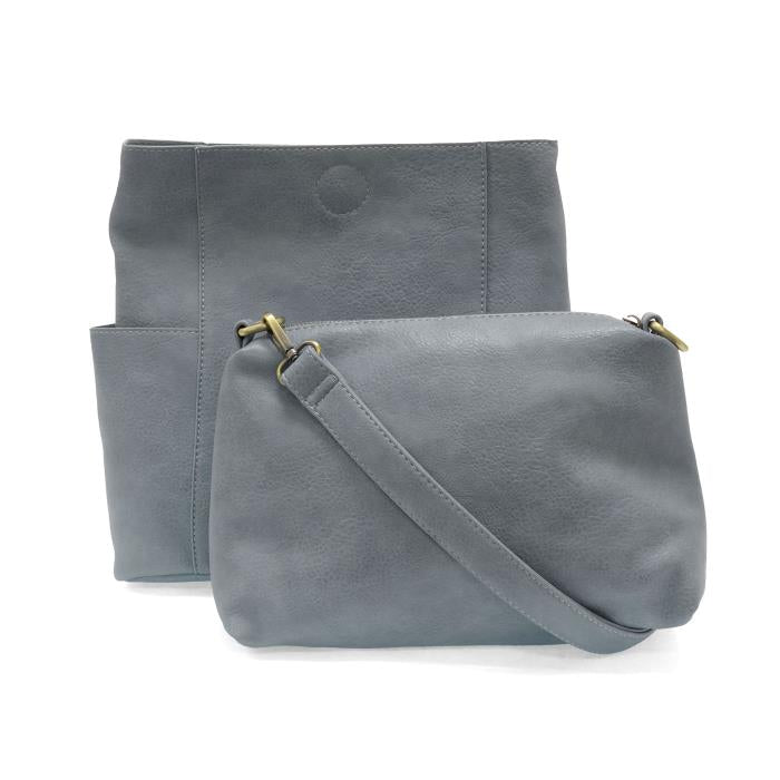 KAYLEIGH BUCKET BAG W/SIDE POCKET - NEW DUSTY BLUE