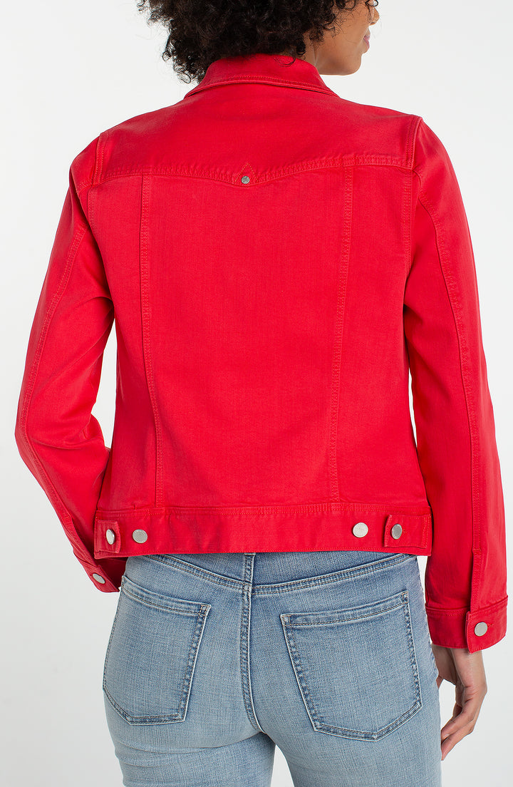 CLASSIC JEAN JACKET - CHERRY ROSE