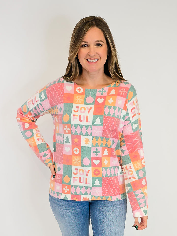 DEAR SCARLETT CHRISTMAS SWEATER - PINK JOYFUL