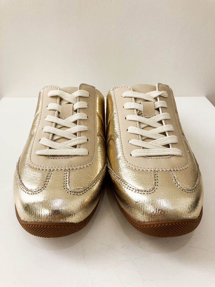 SODA MACKAY SLIP ON SNEAKER MULES - GOLD METALLIC