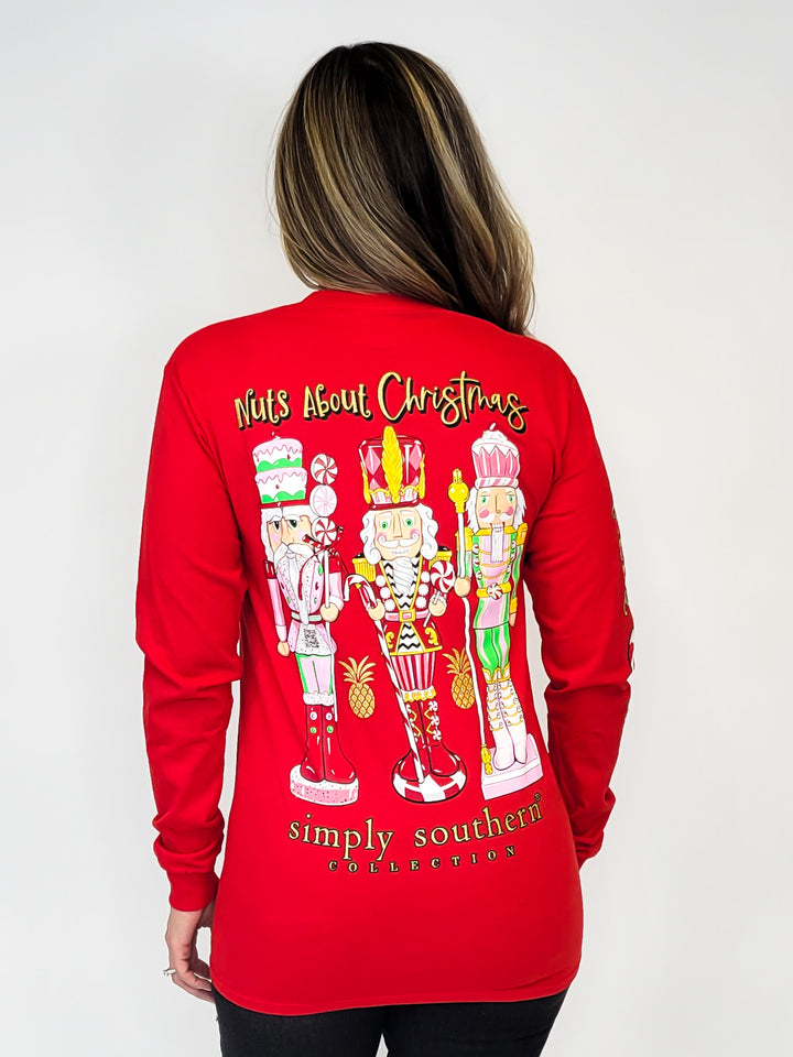 SIMPLY SOUTHERN NUTCRACKER LONG SLEEVE TEE - RED