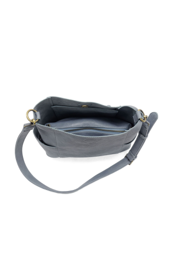 KAYLEIGH BUCKET BAG W/SIDE POCKET - NEW DUSTY BLUE