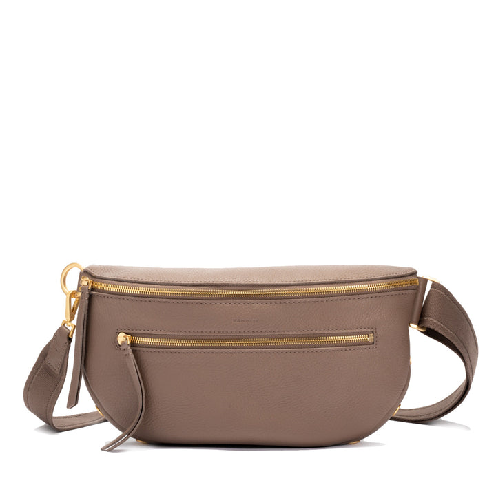 HAMMITT CHARLES CROSSBODY LARGE - SCULPTED TAUPE/BRUSHED GOLD