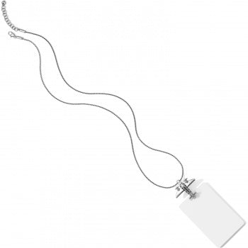 AVAITOR BADGE CLIP NECKLACE - SILVER