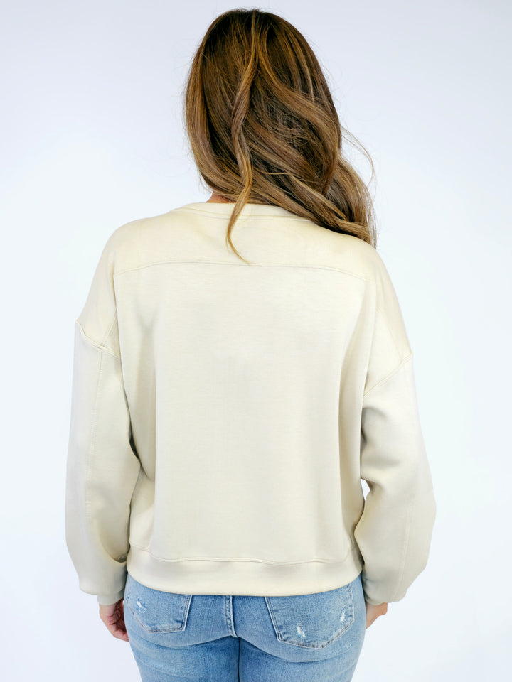 SCUBA CREWNECK SWEATSHIRT  - MACADAMIA