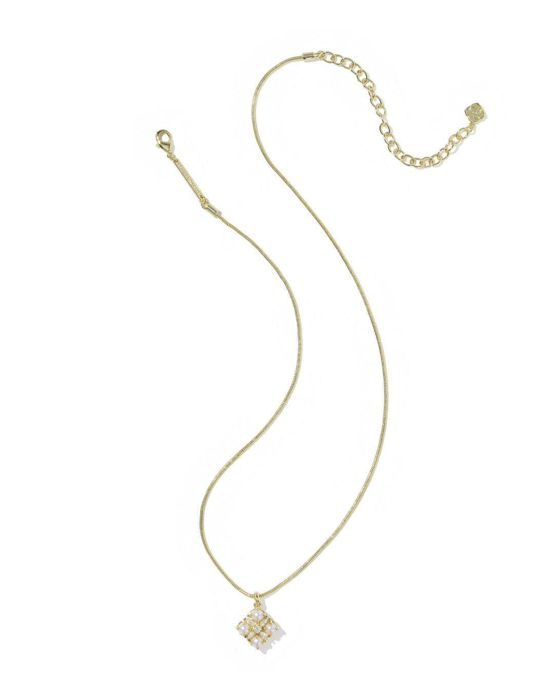KENDRA SCOTT DIRA PEARL SHORT PENDANT NECKLACE - GOLD FRESHWATER CULTURED PEARL