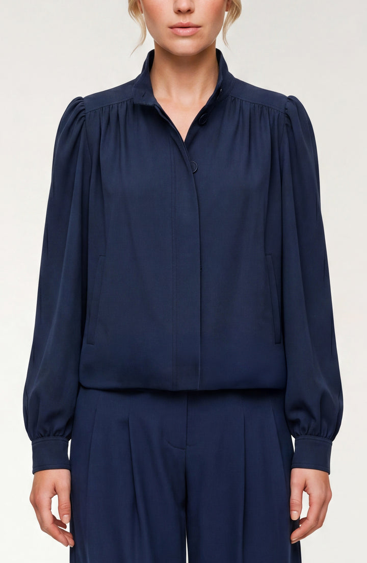 PUFF SLEEVE JACKET - OXFORD NAVY