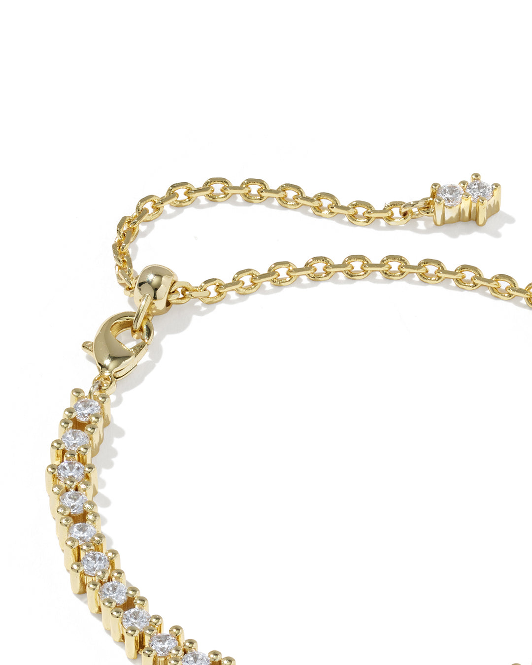 KENDRA SCOTT FATE TENNIS BRACELET - GOLD WHITE CZ