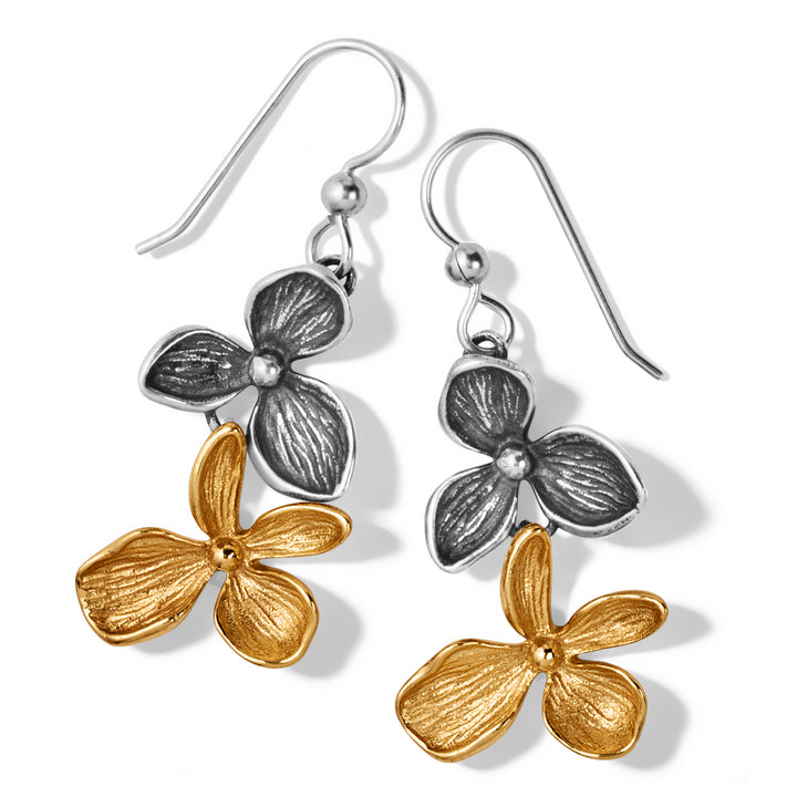 EVERBLOOM DUO FRENCH WIRE EARRINGS - SILVER-GOLD