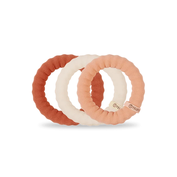 TELETIES LARGE NYLON HAIR TIES S/3 - FOR THE LOVE OF NUDES