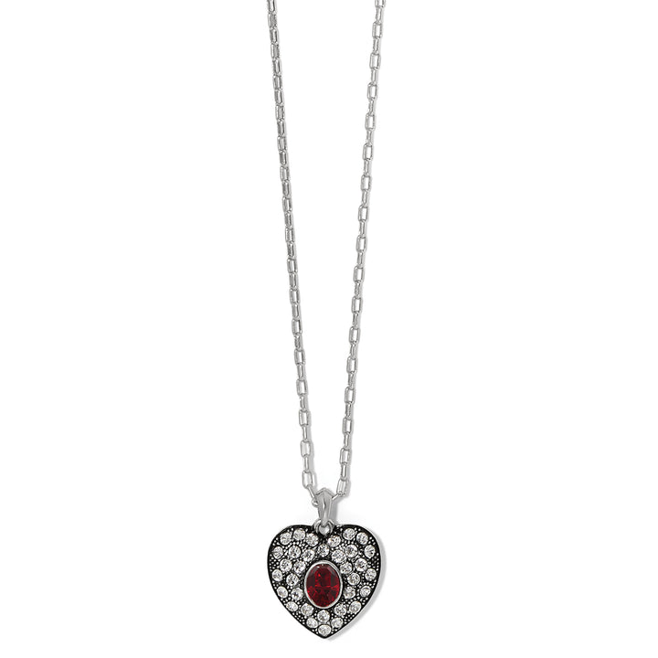 ADELA HEART MINI NECKLACE - RED