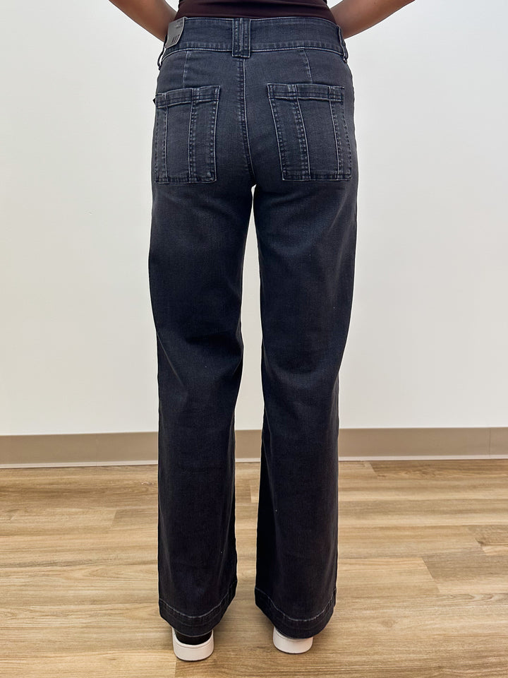JODI HIGH RISE STRAIGHT LEG PORKCHOP FRONT POCKETS - INNOCENTLY - 31.75" INSEAM