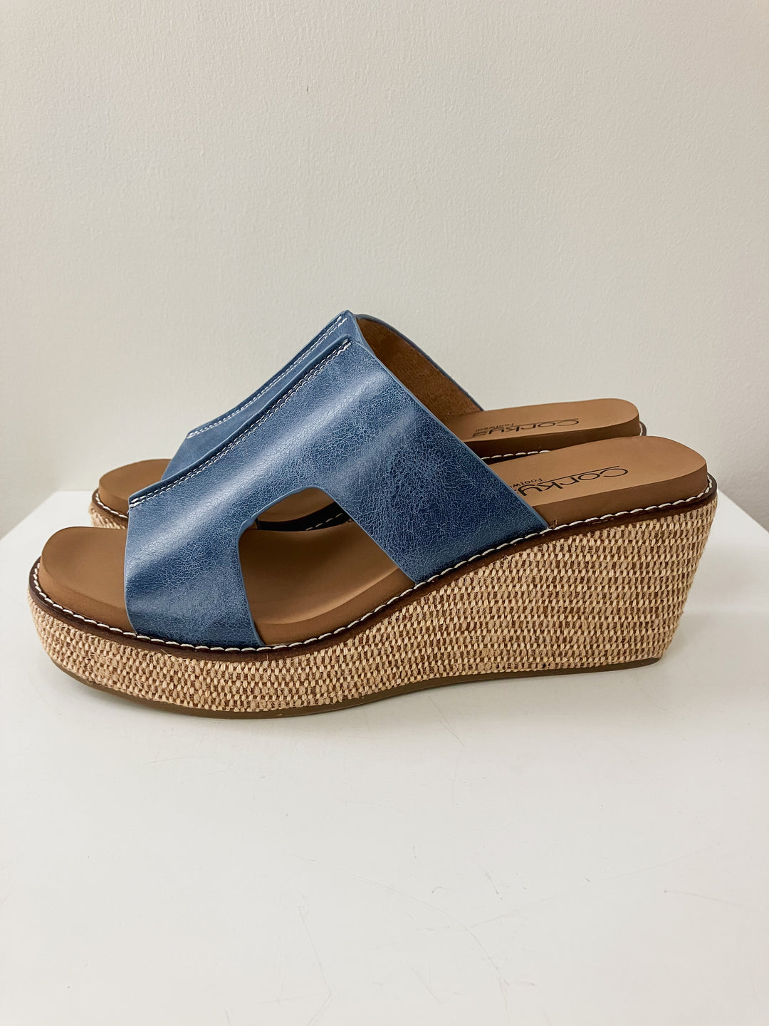 CORKY'S KISS N TELL WEDGE SANDAL - OCEAN