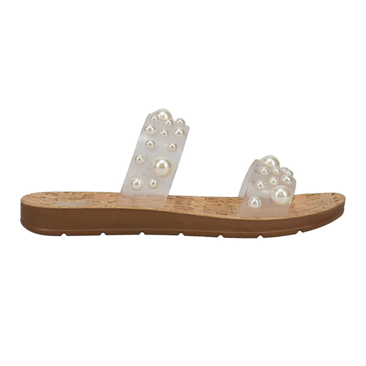 CORKY'S DOME PEARL AND CLEAR STRAP SANDAL