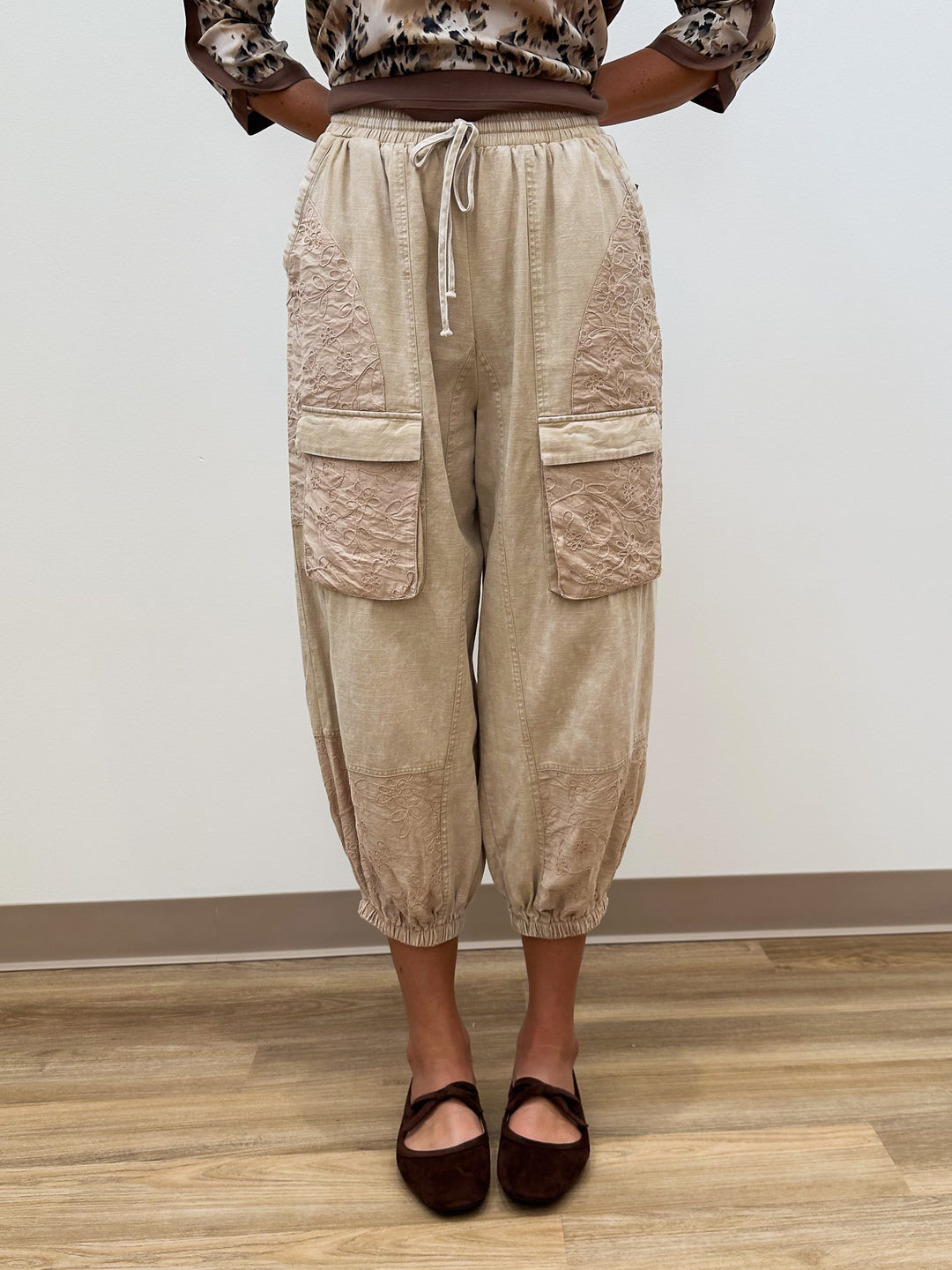 WASHED CARGO TWILL PANTS - KHAKI