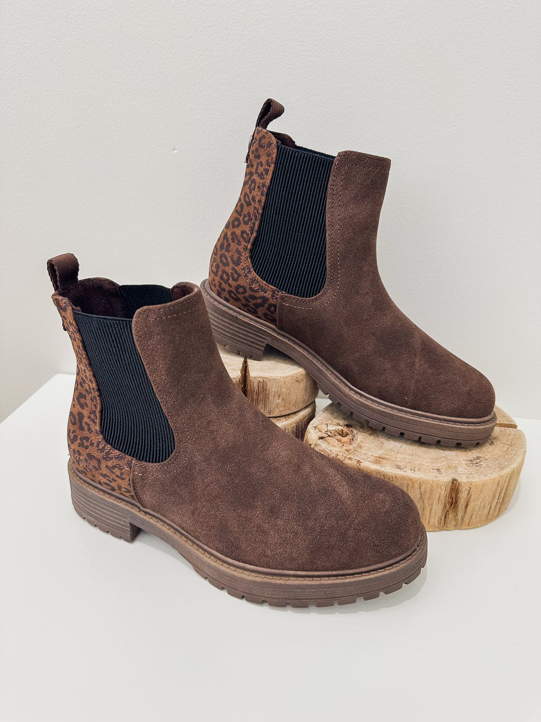 BLOWFISH ALFIE PULL ON BOOT - DARK BROWN LEOPARD