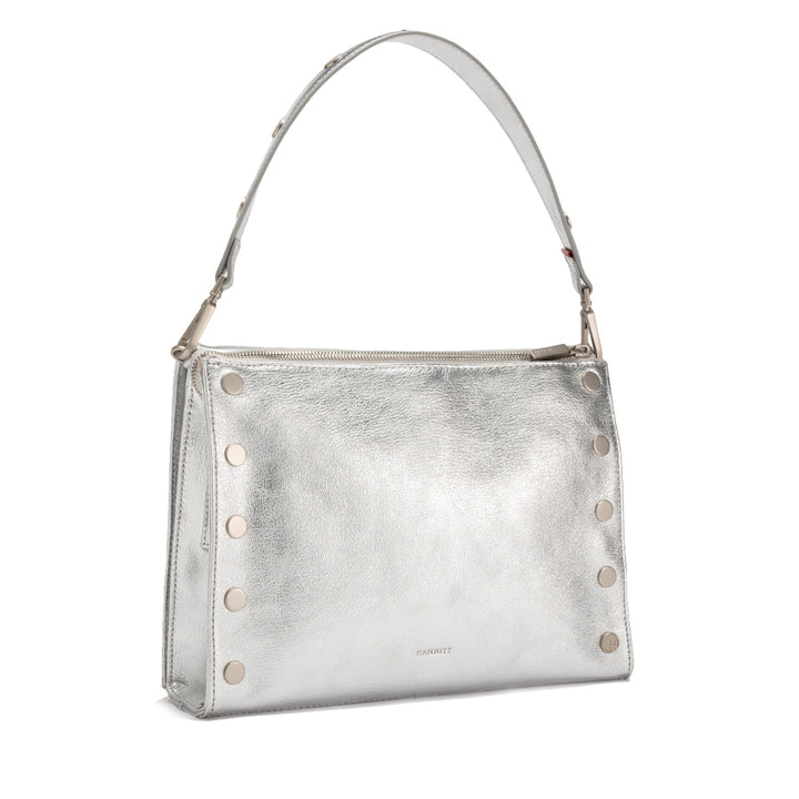 HAMMITT MONTANA CLUTCH LARGE CROSSBODY - SIDEWALK SILVER/BRUSHED SILVER