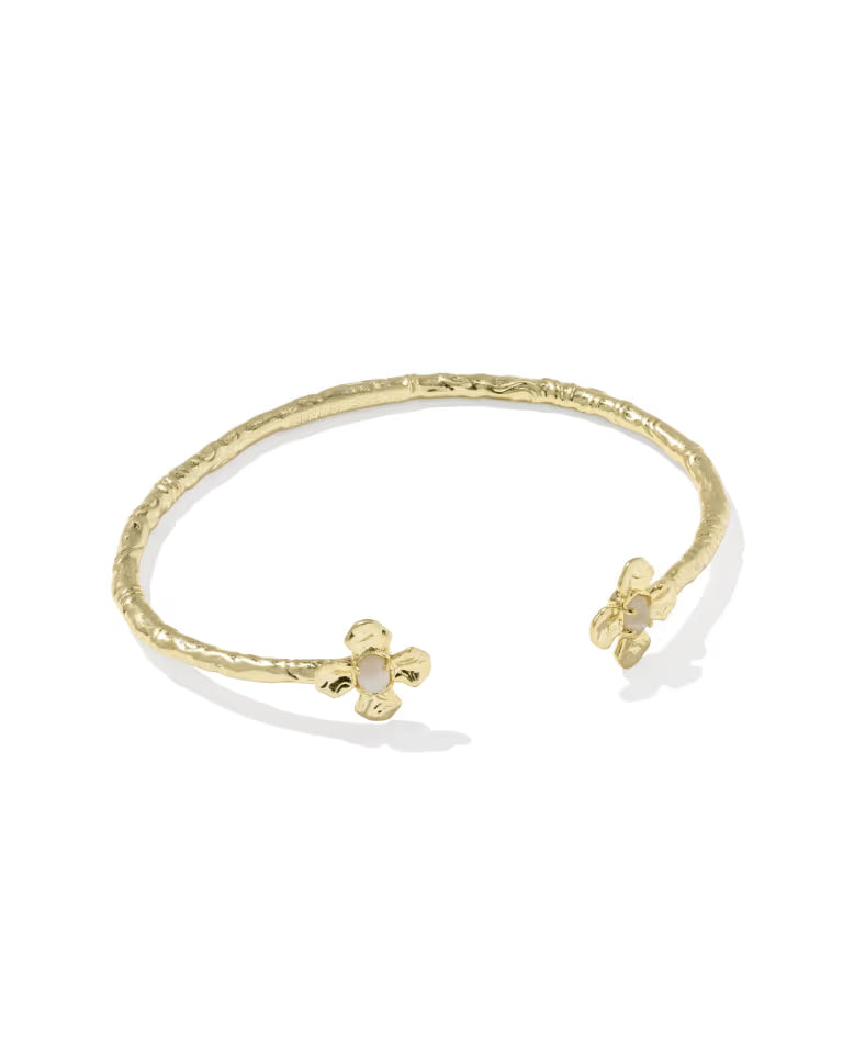 KENDRA SCOTT LEANNE CUFF BRACELET - GOLD NATURAL MOP