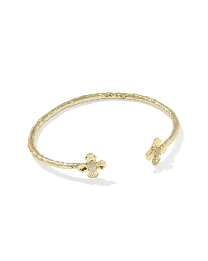 KENDRA SCOTT LEANNE CUFF BRACELET - GOLD NATURAL MOP