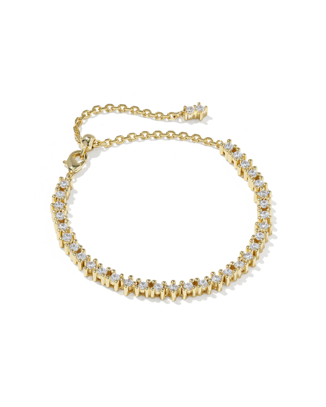 KENDRA SCOTT FATE TENNIS BRACELET - GOLD WHITE CZ