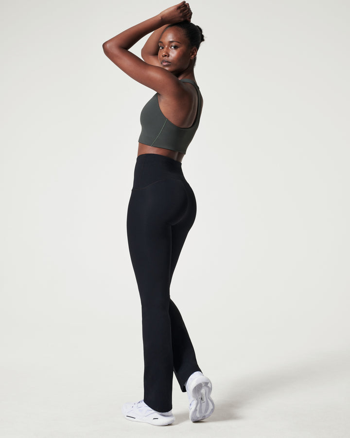 BOOTY BOOST FLARE YOGA PANTS - BLACK